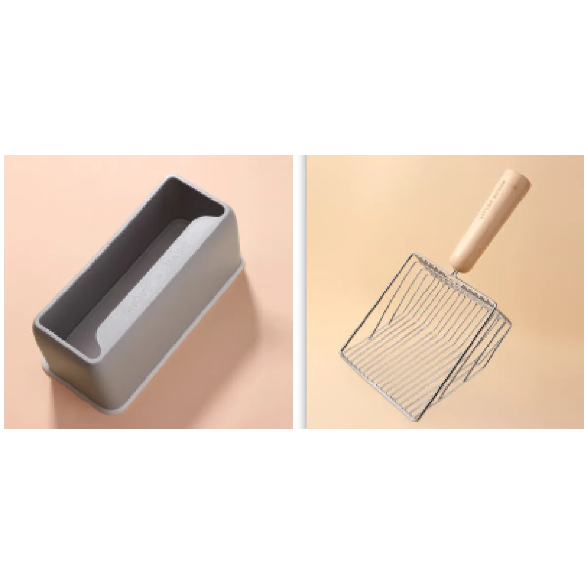 Wood Handle Metal Cat Litter Shovel