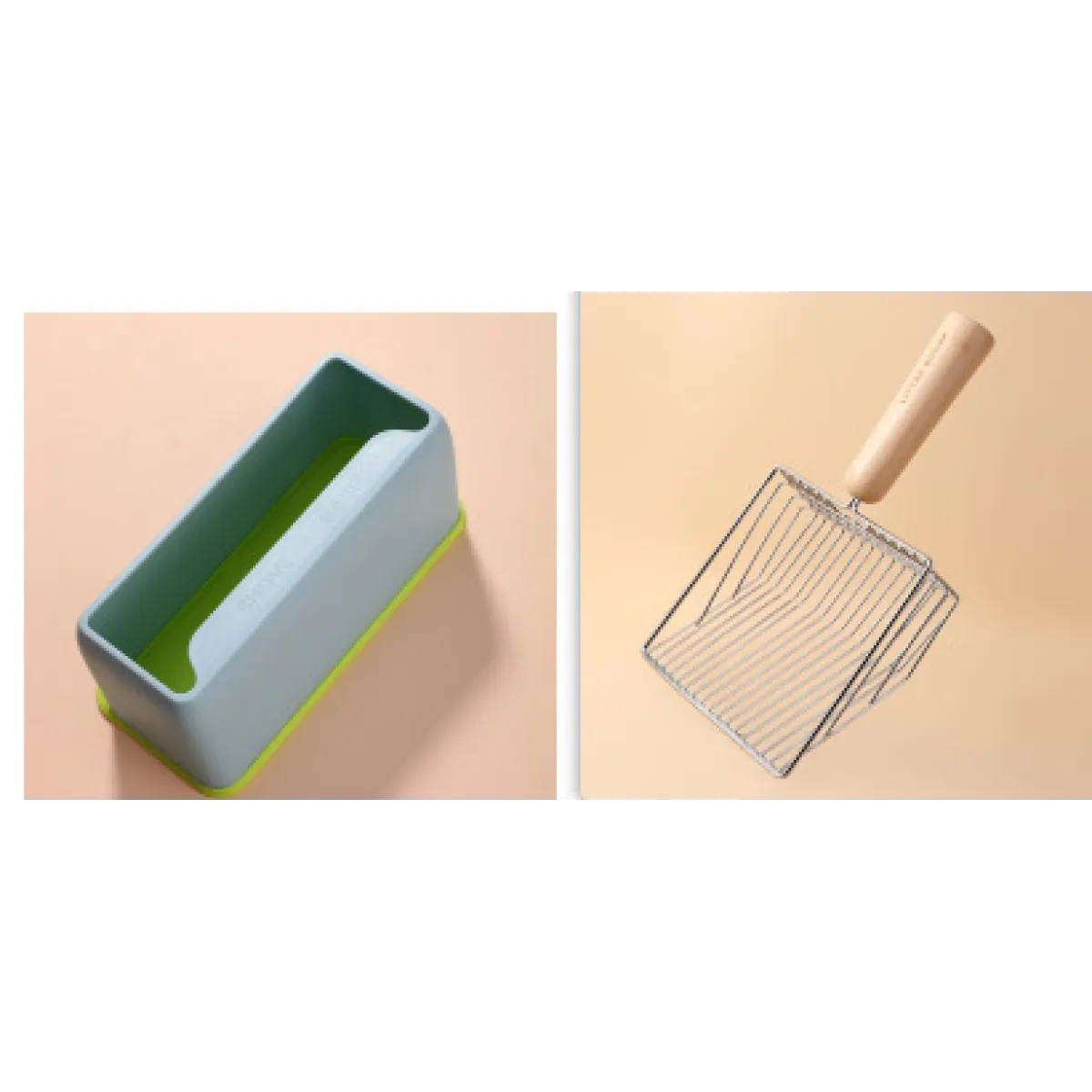 Wood Handle Metal Cat Litter Shovel