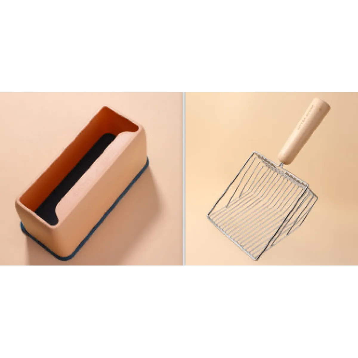 Wood Handle Metal Cat Litter Shovel